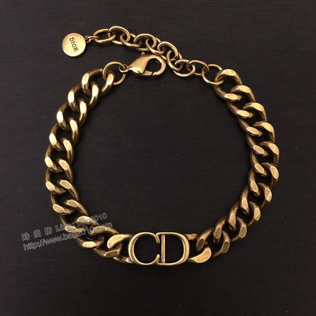 Dior飾品 迪奧經典熱銷款古銅色手鏈  zgd1110